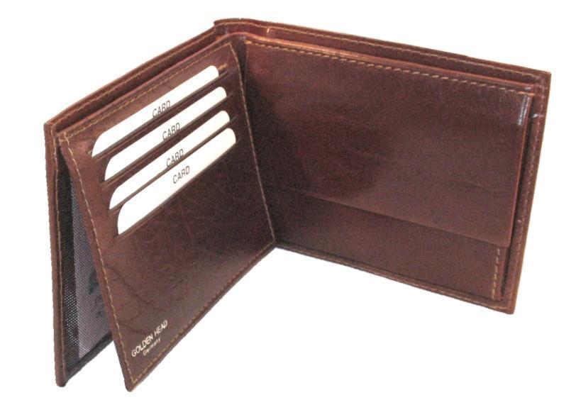 Herrengeldtasche Golden Head Colorado RFID tabacco braun