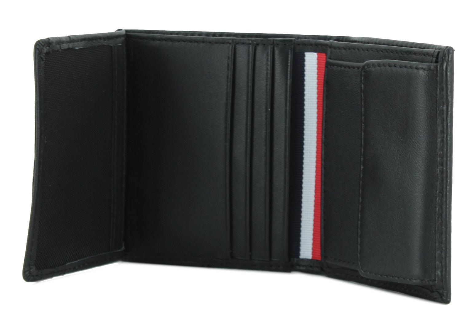 Herrenportemonnaie Leder schwarz Tommy Hilfiger TH Central Trifold