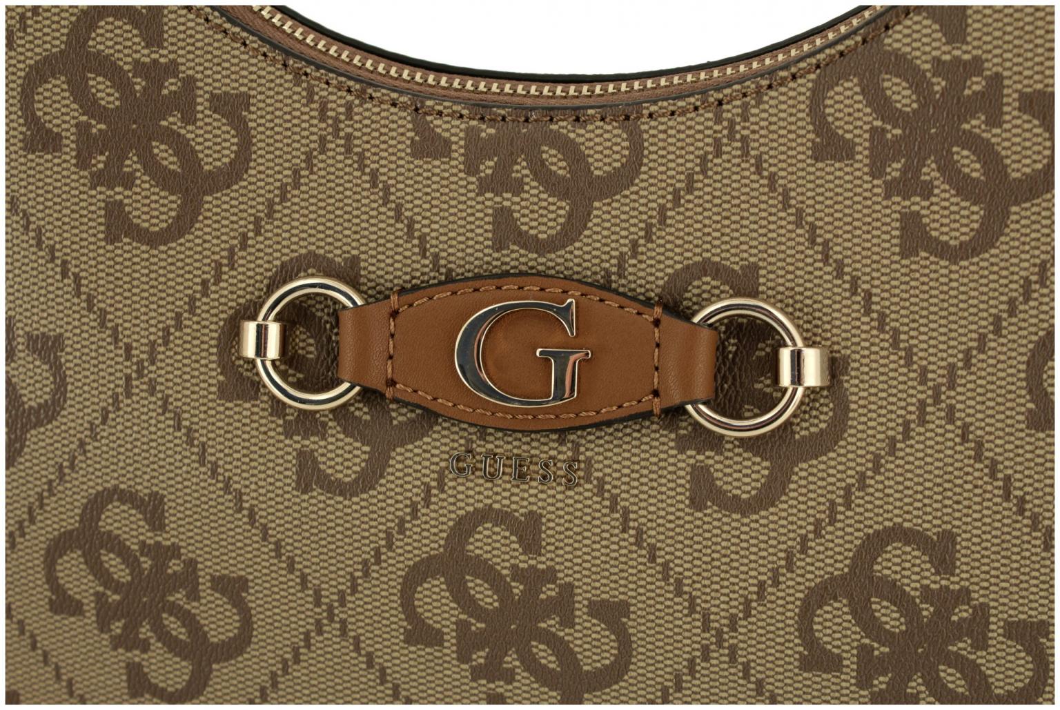 Hobotasche Guess Izzy 4G Logo Shoulder Bag Latte beige braun
