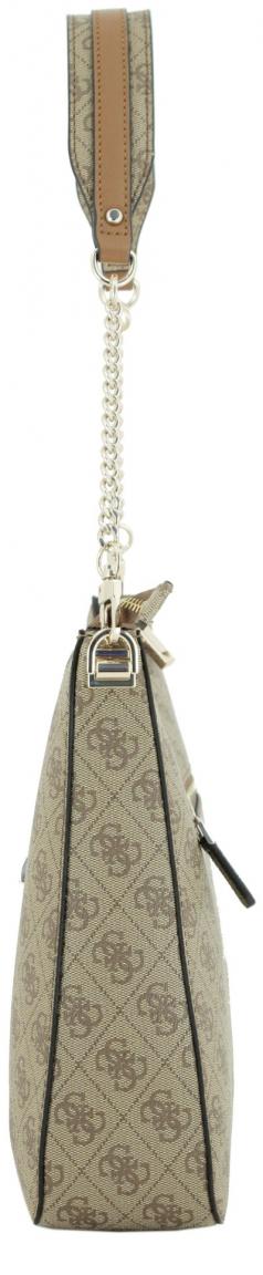 Hobotasche Zamira Coal Logoprint Guess schwarz grau Zierschnalle