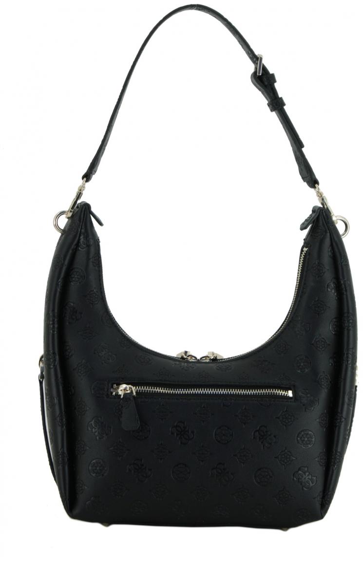 Hobotasche schwarz Logoprägung Peony Guess Phoebe