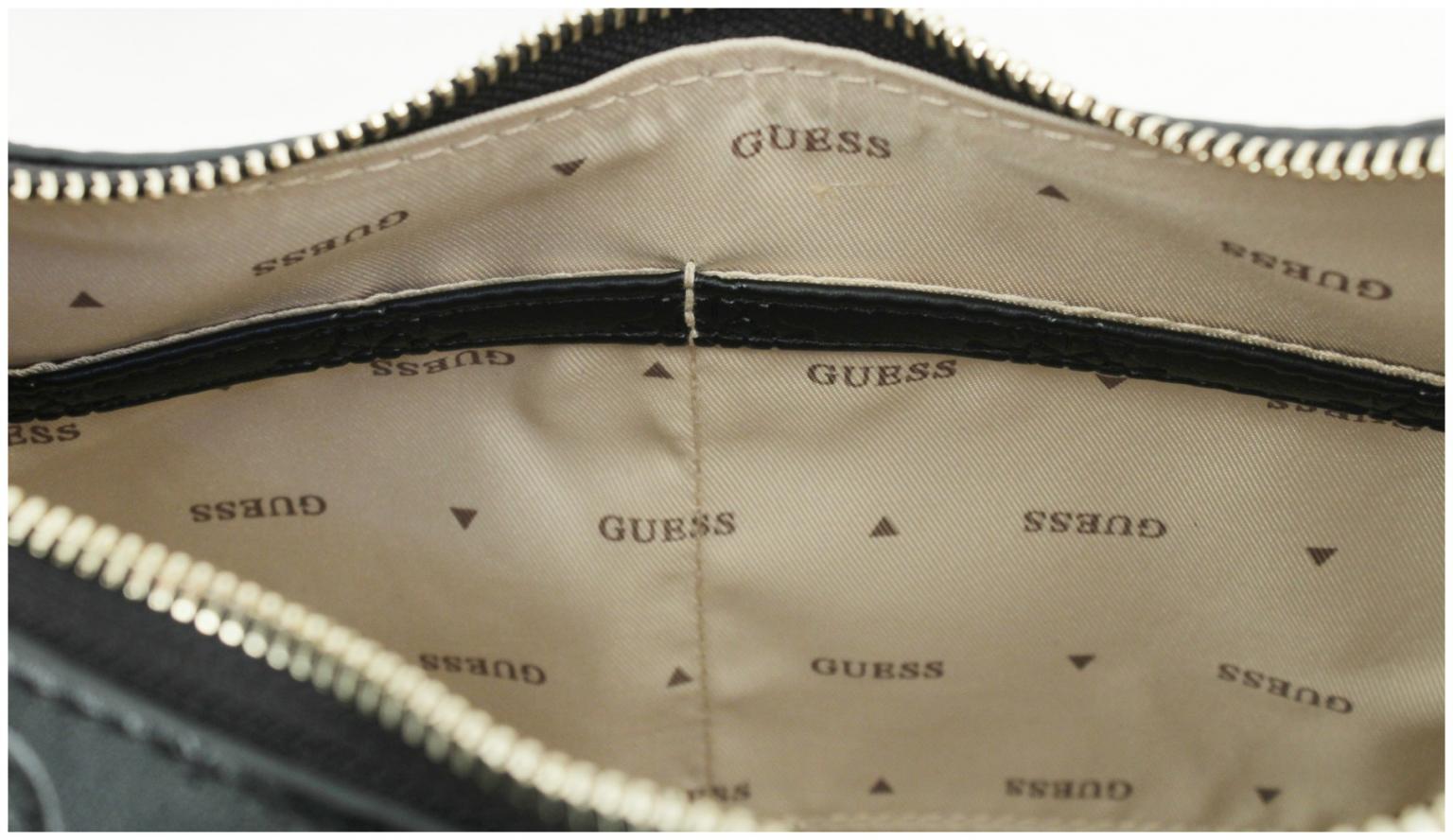 Hobotasche schwarz Logoprägung Peony Guess Phoebe