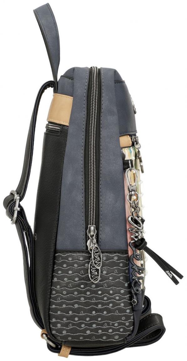 Hollywood Studio Navy Damenrucksack Perlen Anekke dunkelblau bunt