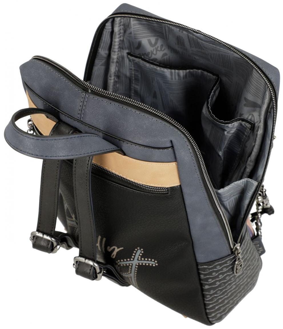 Hollywood Studio Navy Damenrucksack Perlen Anekke dunkelblau bunt