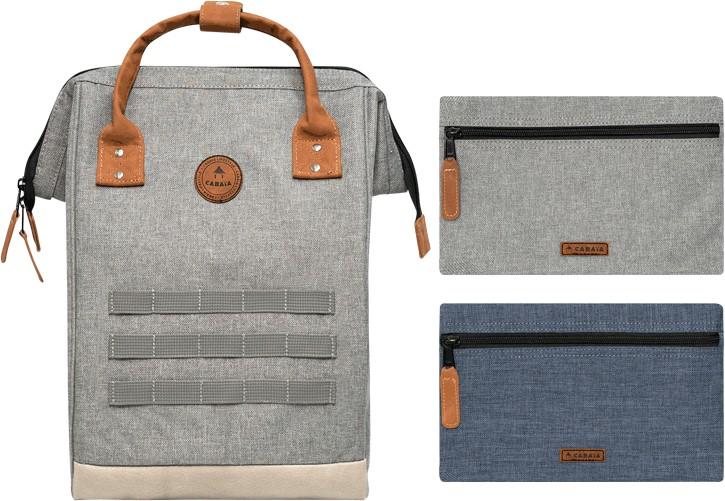Isolierrucksack Cabaia Adventurer Medium Sac Apero grau meliert Flaschenöffner