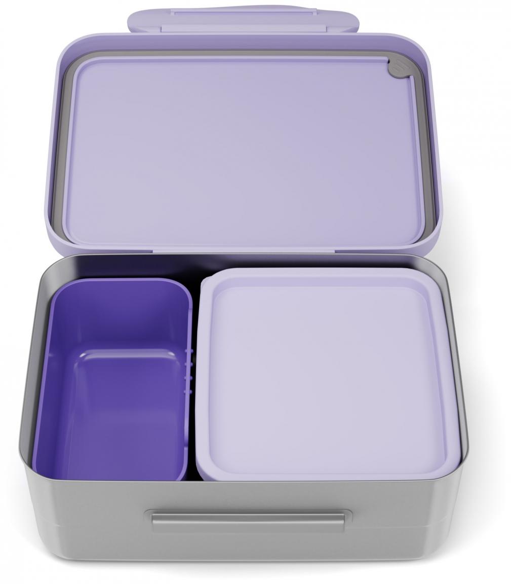 Jausenbox Edelstahl lila Schmetterling Ergobag