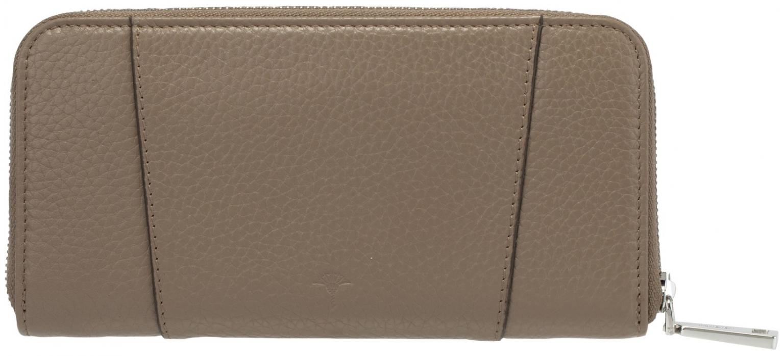 Joop Damengeldbörse Giada Yura Taupe genarbtes Leder Ziparound