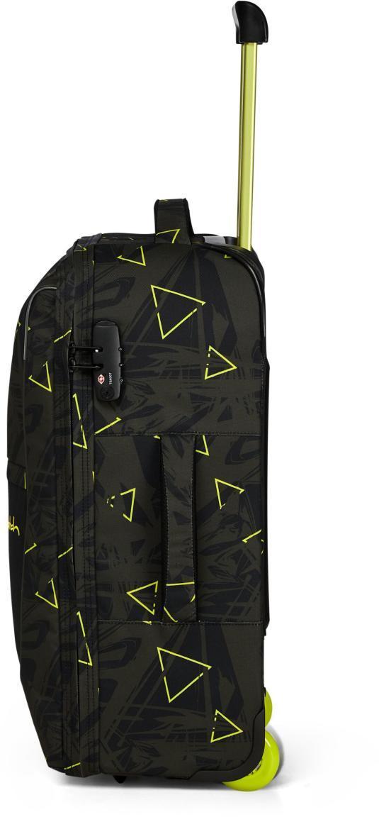 Jugendkoffer Satch Flow S 54cm Geo Storm grafisches Muster olivgrün Handgepäck