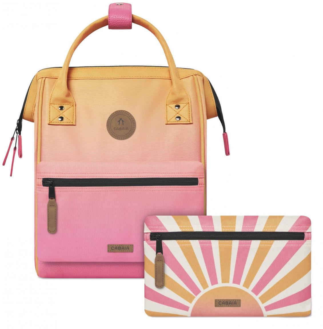 Jugendrucksack Cabaia Adventurer Small Cabourg Tie and Dye Orange vegan