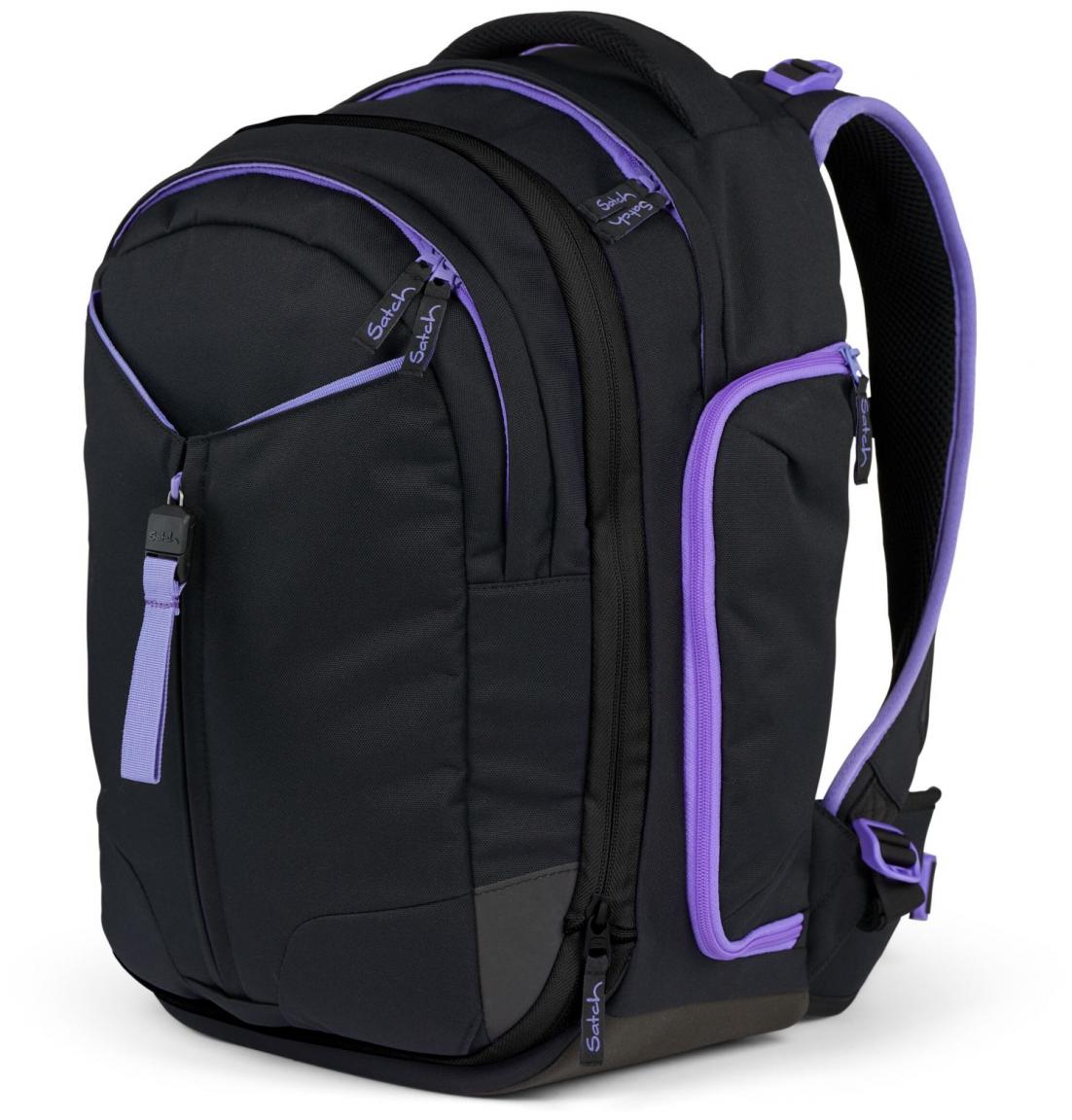 Jugendrucksack Satch Match Purple Phantom schwarz lila verstellbar