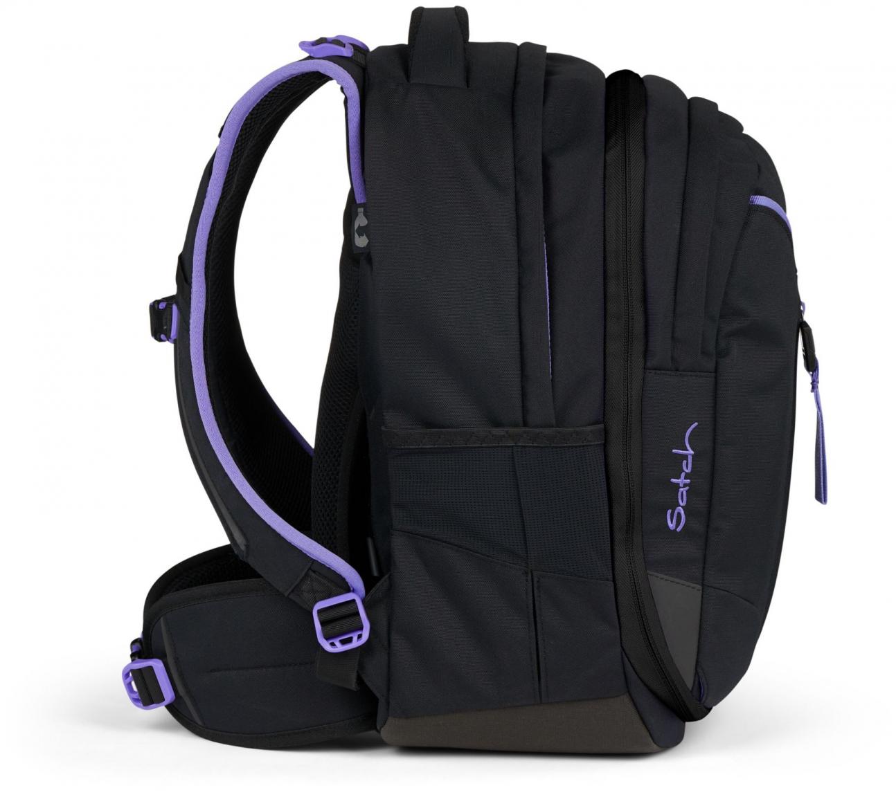 Jugendrucksack Satch Match Purple Phantom schwarz lila verstellbar