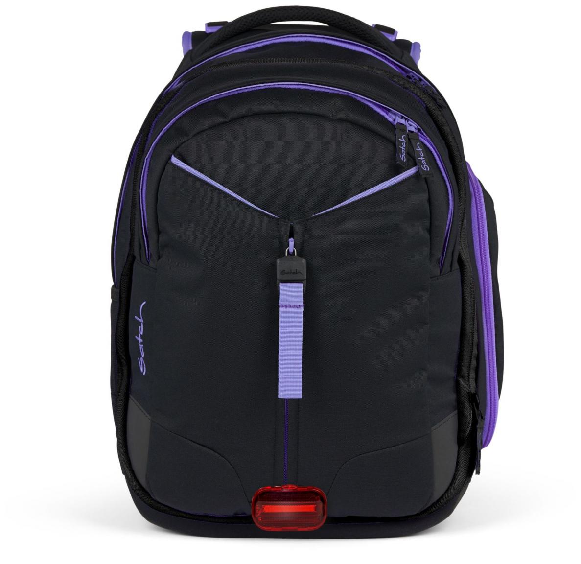 Jugendrucksack Satch Match Purple Phantom schwarz lila verstellbar