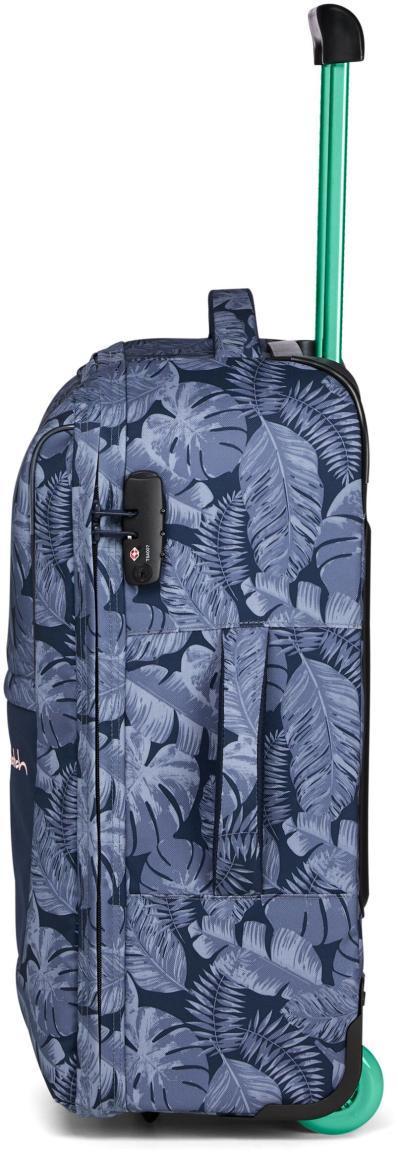 Kabinenkoffer Blättermuster blau Satch Flow S 54 Tropic Blue