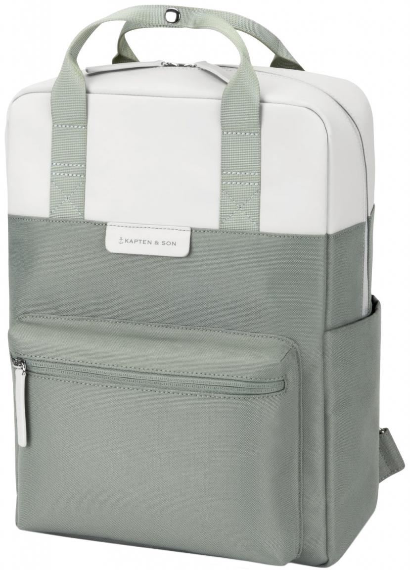 Kapten & Son Bergen Salbeigrün Tagesrucksack 13 Zoll Laptopfach