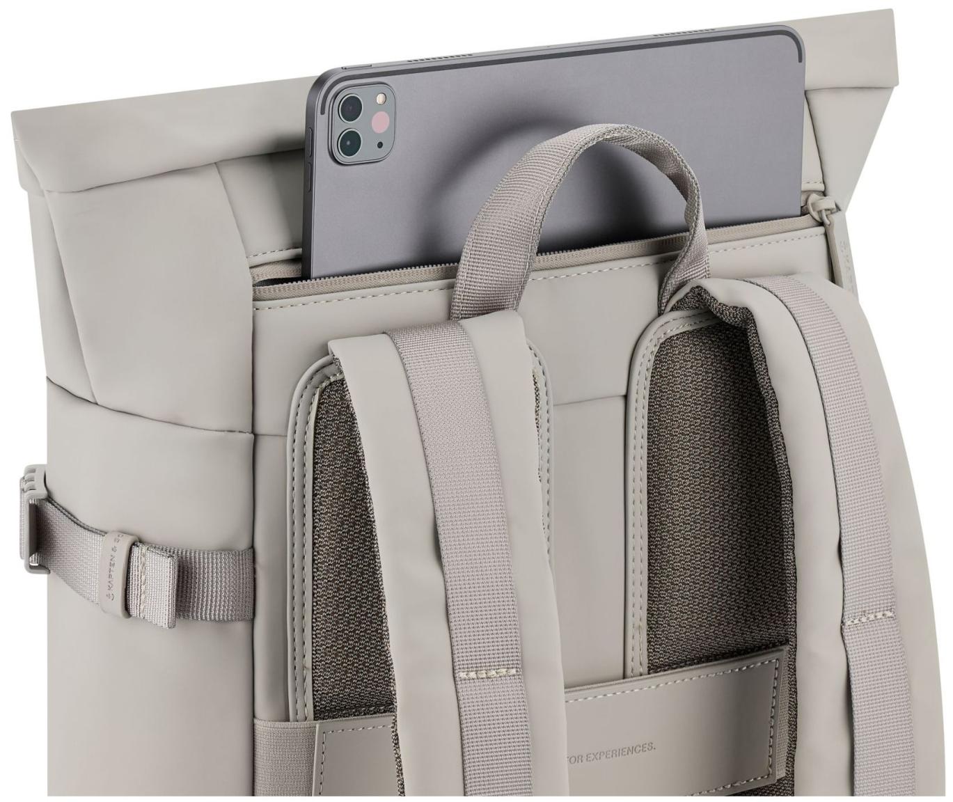 Kapten & Son Businessrucksack Helsinki Dusty Sand Cordsamt beige Laptop