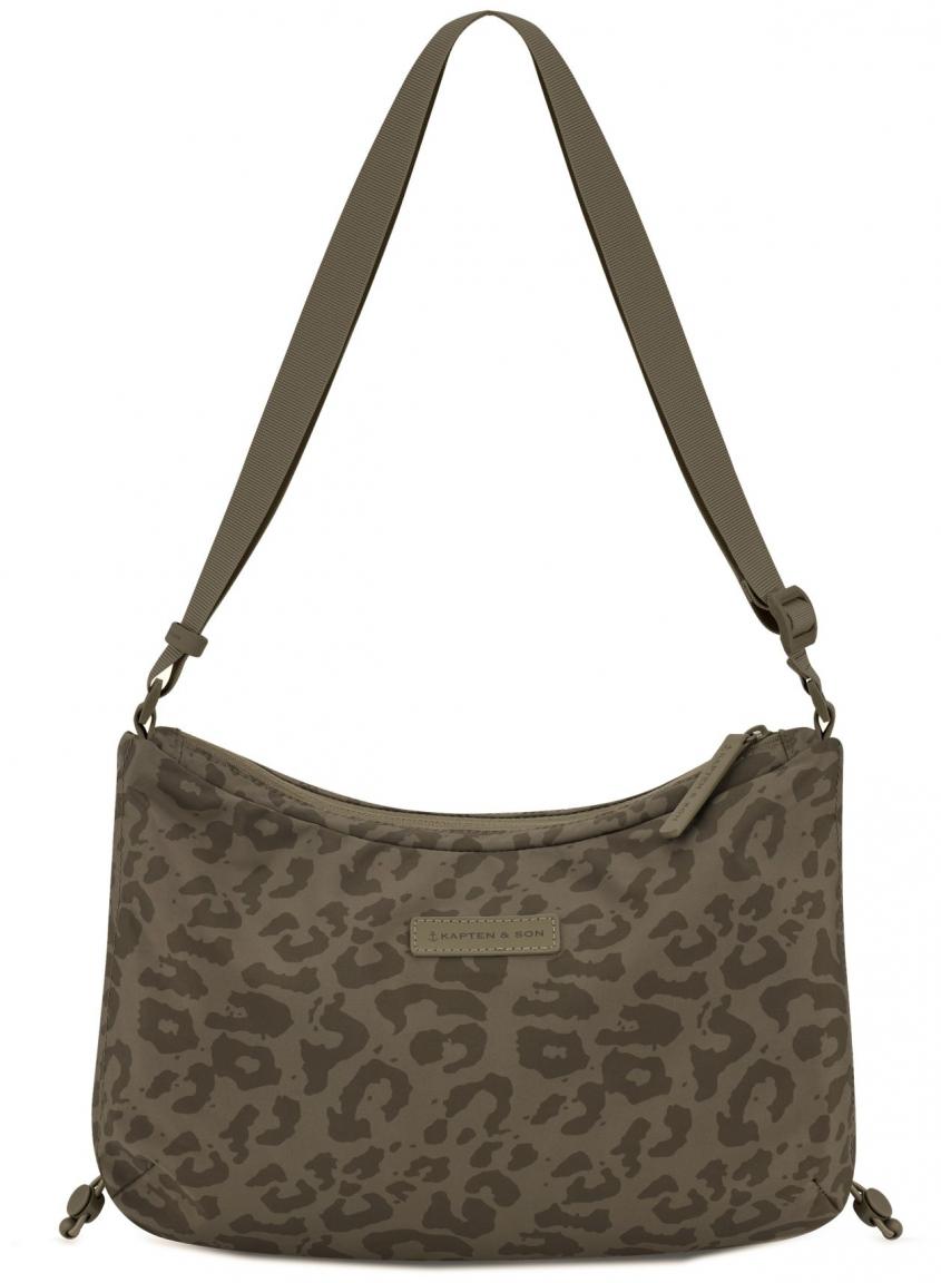 Kapten & Son Crossbodybag Perlon mit Leomuster Skara Small Dark Brown