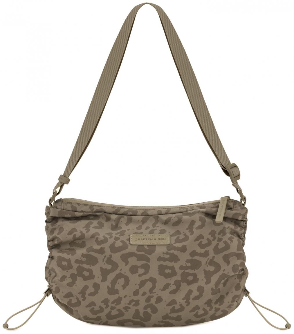 Kapten & Son Crossbodybag Perlon mit Leomuster Skara Small Dark Brown