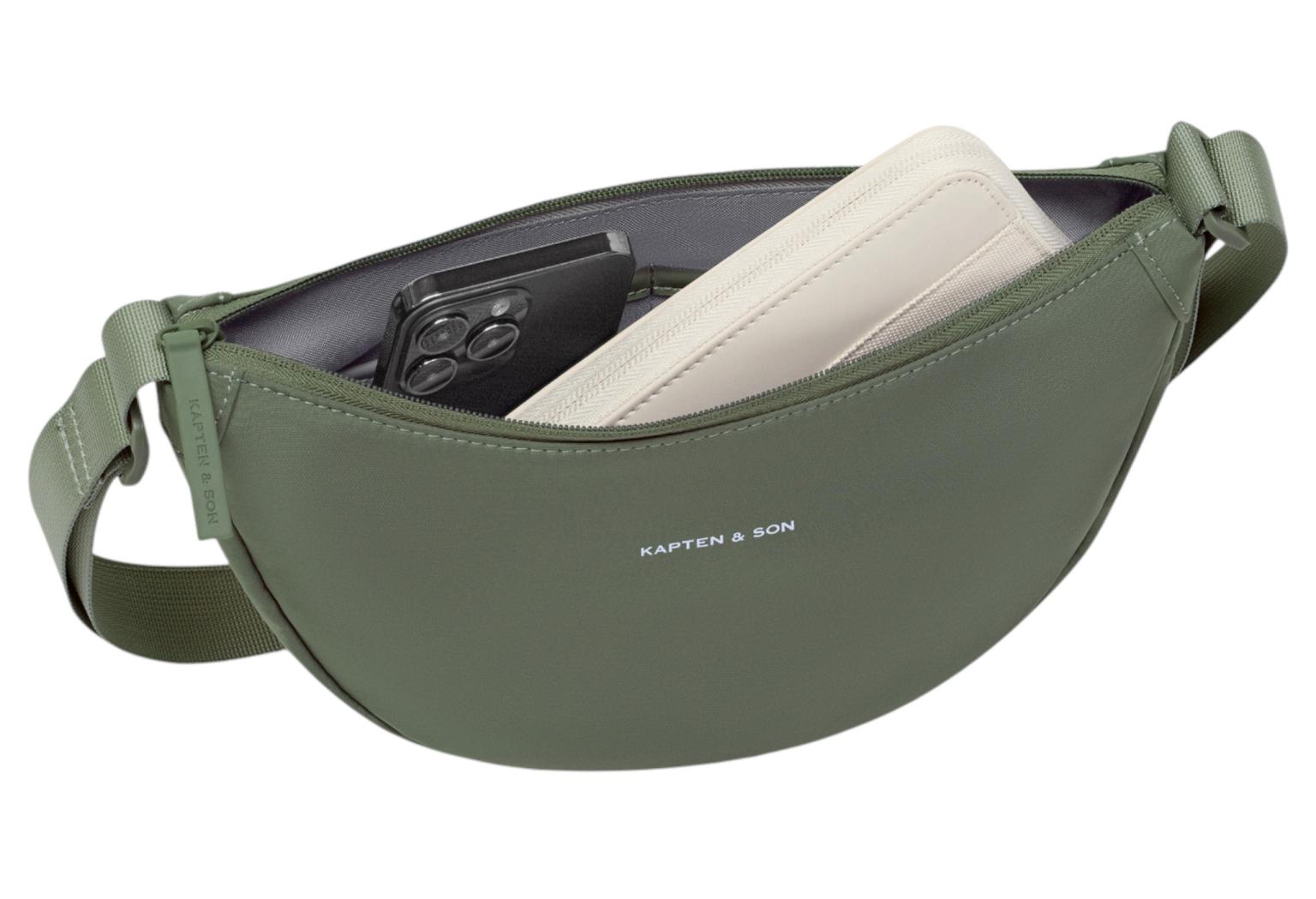 Kapten & Son Essential Moon Bag Crossovertasche Dusty Green - Grün