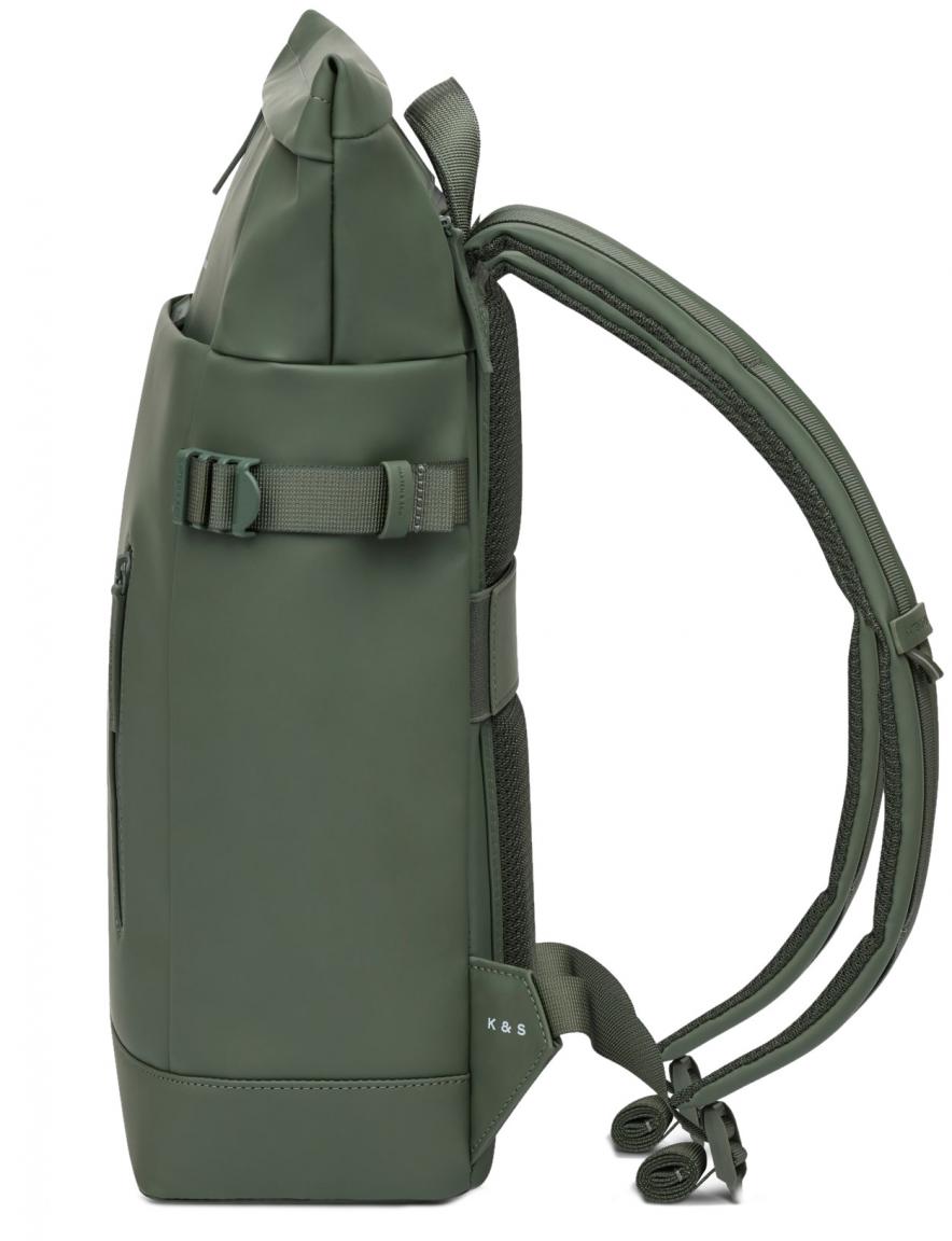 Kapten and Son urbaner Laptoprucksack Helsinki Dusty Green gummiert