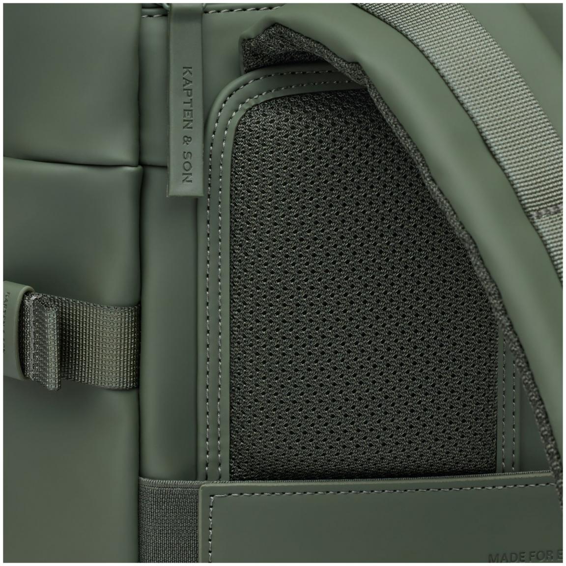 Kapten and Son urbaner Laptoprucksack Helsinki Dusty Green gummiert