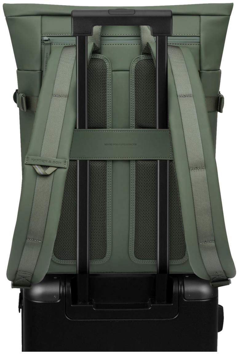 Kapten and Son urbaner Laptoprucksack Helsinki Dusty Green gummiert