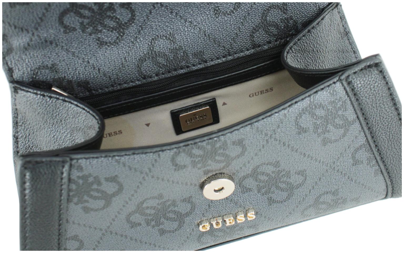 Karnilla Logo Flap Shoulder Bag Überschlagtasche Guess Dark Taupe