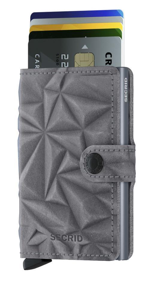 Kartenbörse Secrid Miniwallet Prism Stone geprägt RFID steingrau