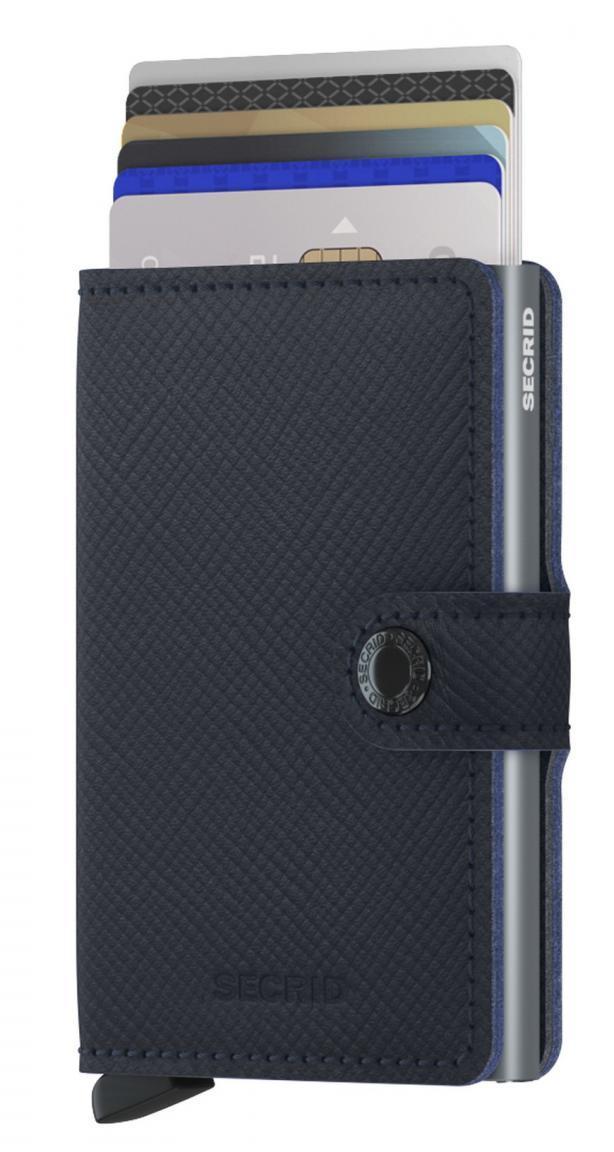 Kartenschutzhülle Secrid Miniwallet dunkelblau Saffiano Navy RFID
