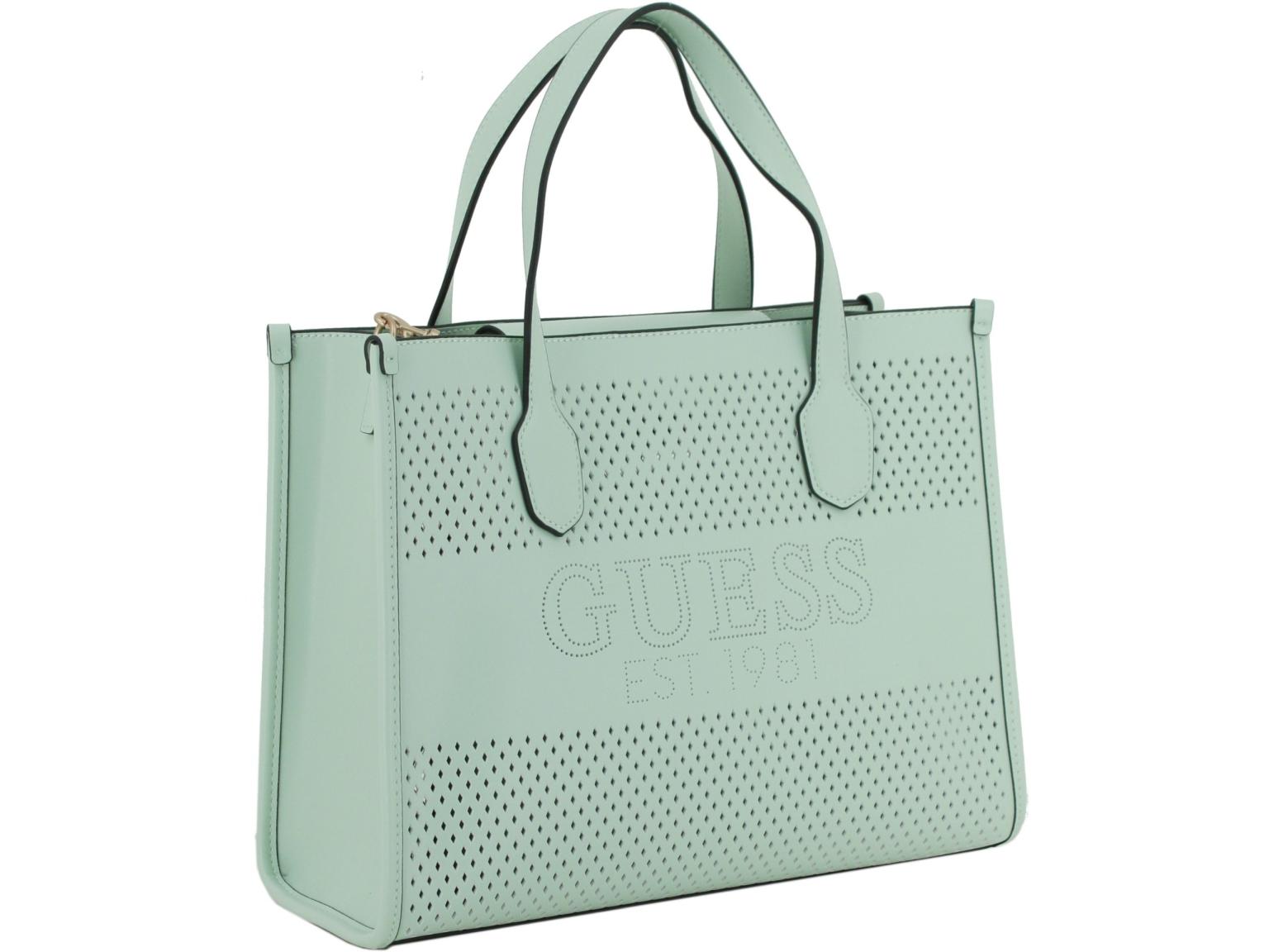 Katey Perf Guess Damen Tragetasche Mintgrün Lasercut