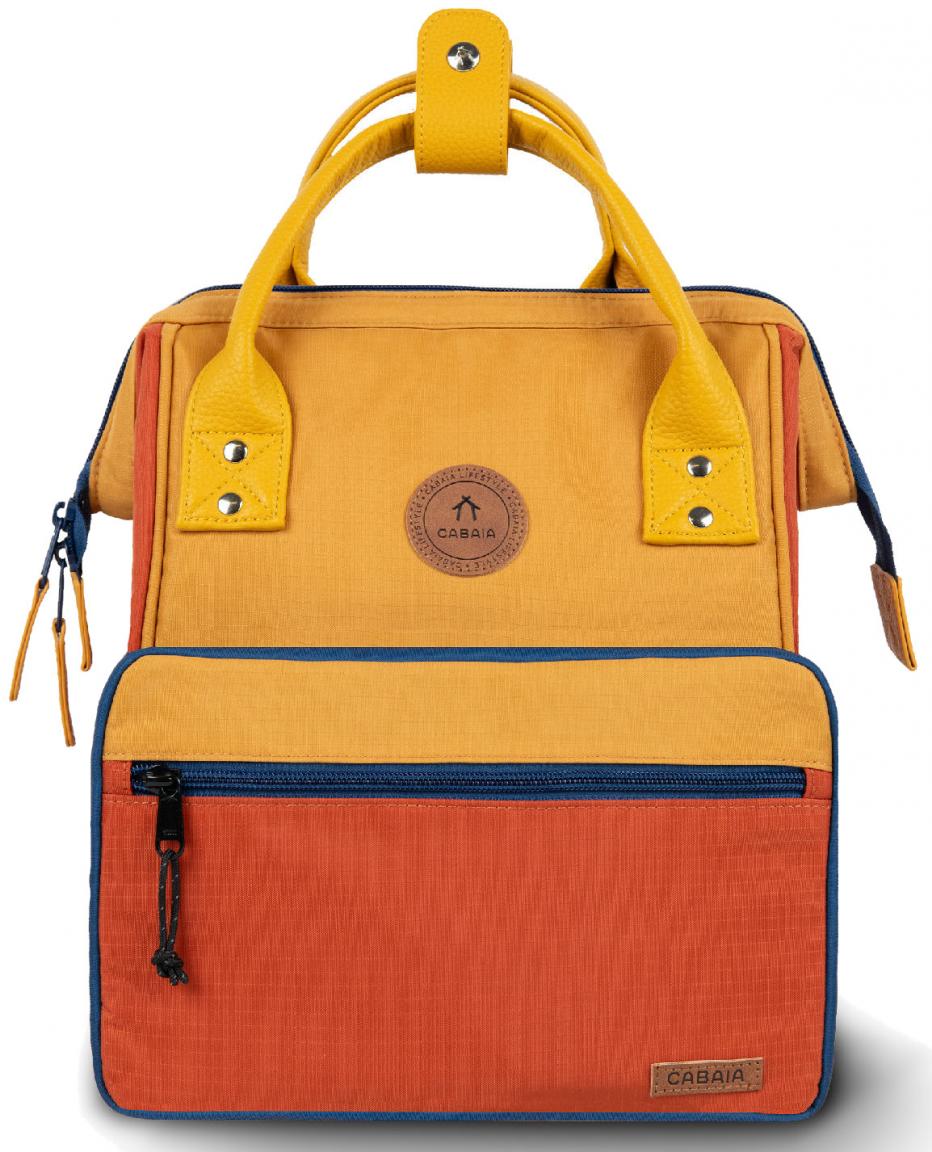Kinderrucksack Cabaia Small fröhlich orange gelb Kilfi Wechseltasche Adventurer