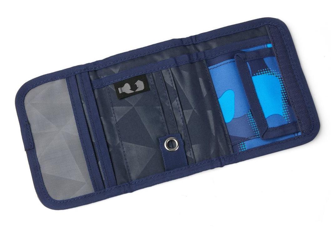 Klappbörse Satch Wallet Funky Friday dunkelblau pink Dreiecke