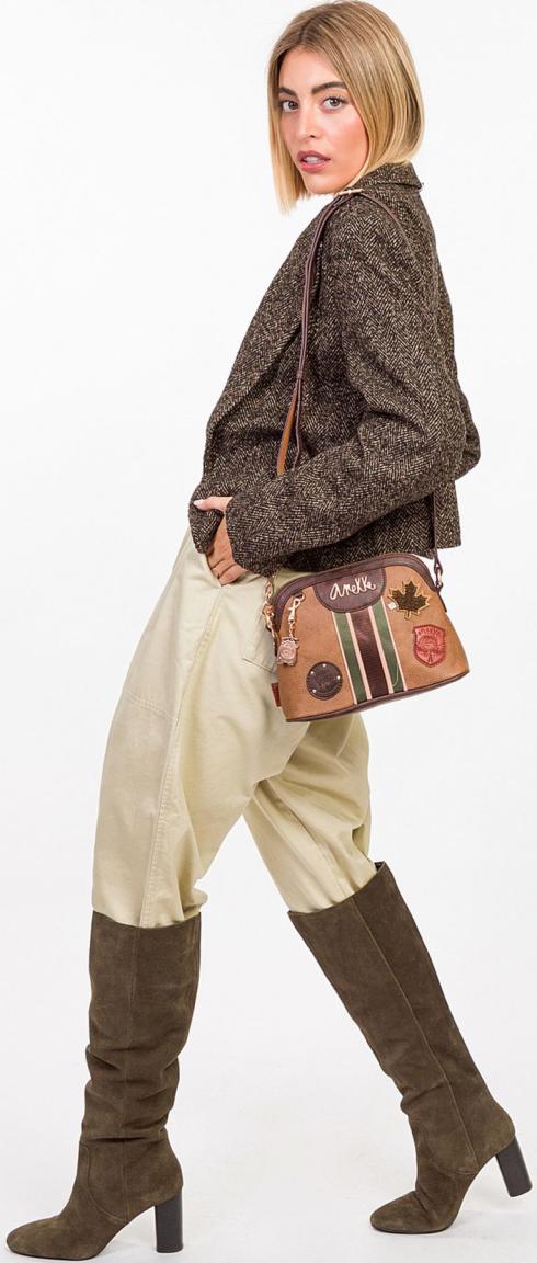 Kleine Umhängetasche Kanada Eisbär Ahorn Anekke Urban beige Kette