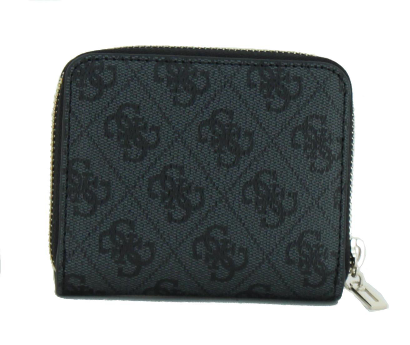 Kompaktbörse Guess Laurel II Latte Logo braun beige Logoprint