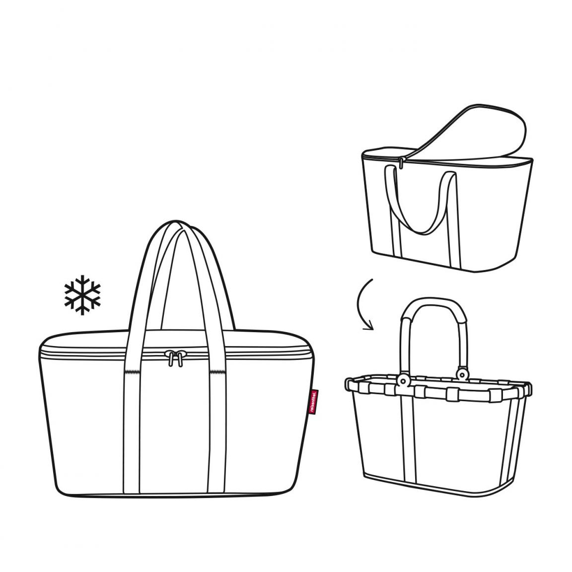 Kühltasche reisenthel Coolerbag grau meliert Twist Silver