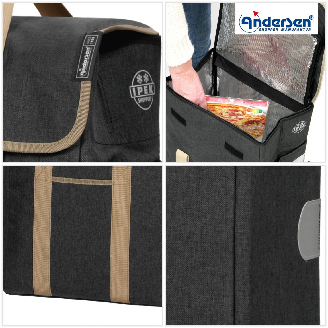 Kühltaschentrolley Andersen Komfort Shopper Ipek Mi Schwarz Sitzfläche