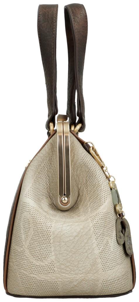 Kurzgrifftasche Anekke Muse Arzttasche beige taupe bestickt Griechenland