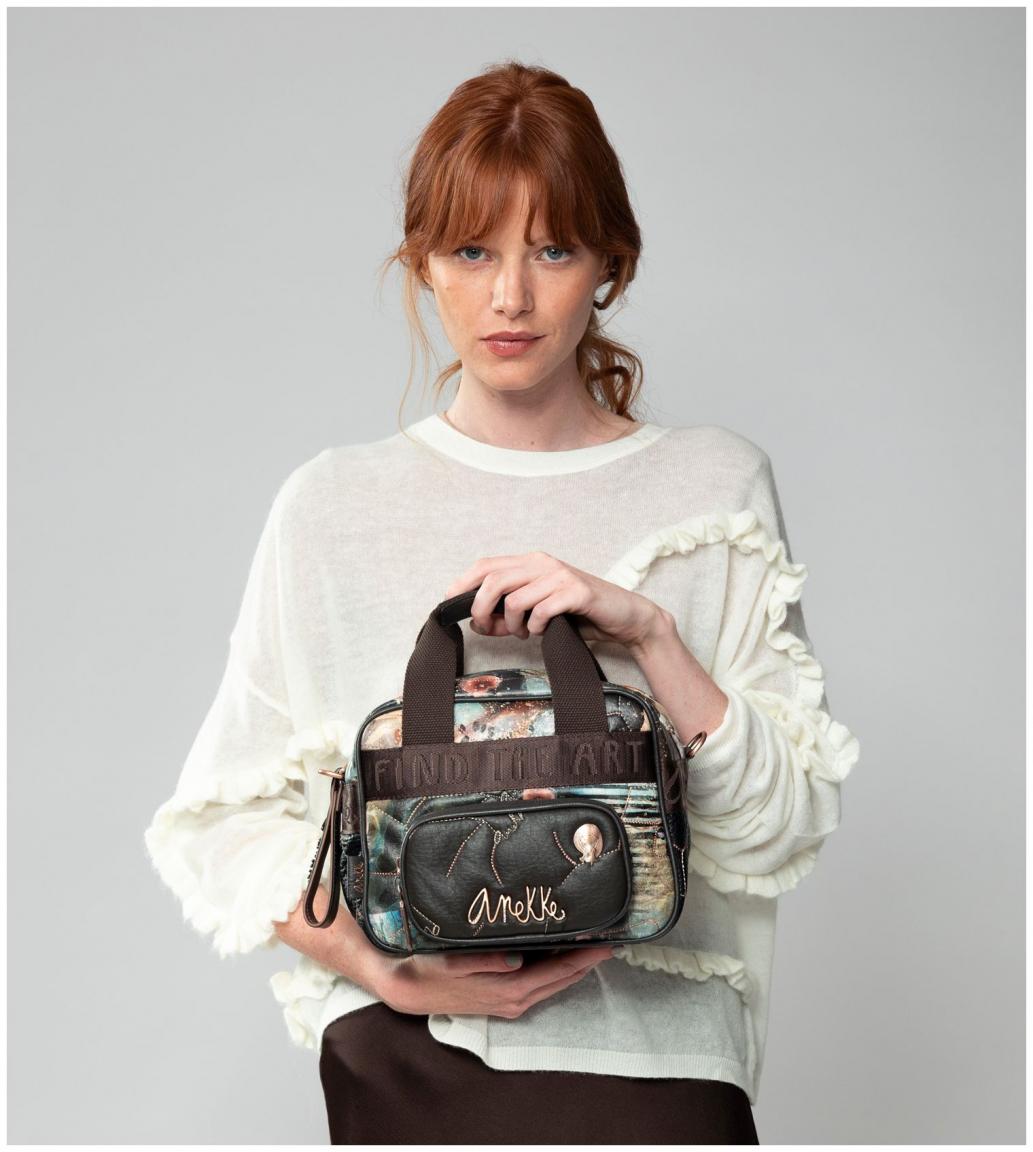 Kurzgrifftasche Anekke Shoen Padded abstrakter Print