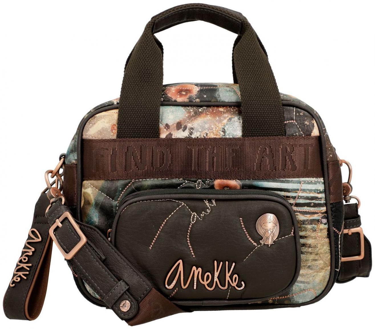 Kurzgrifftasche Anekke Shoen Padded abstrakter Print