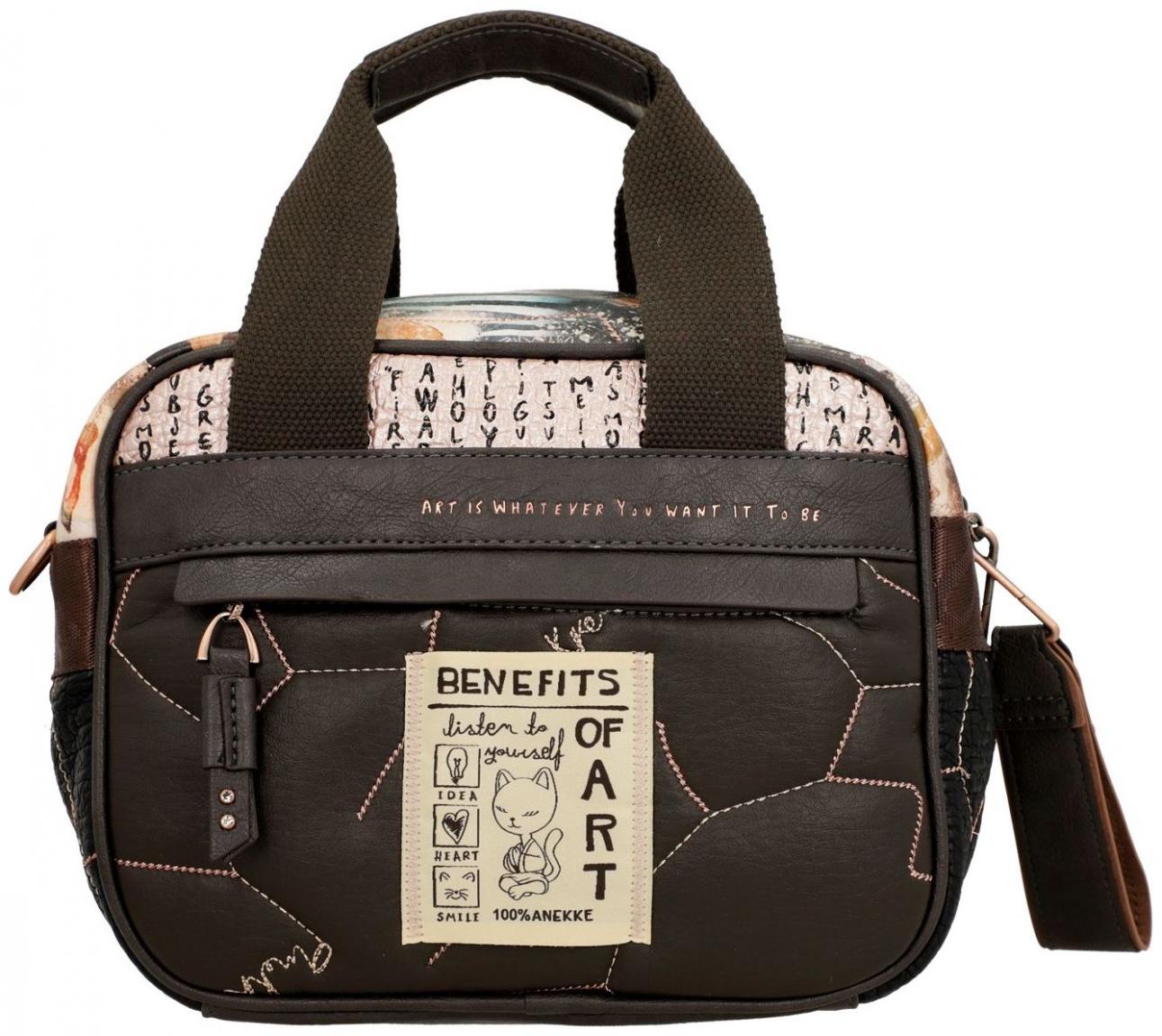 Kurzgrifftasche Anekke Shoen Padded abstrakter Print