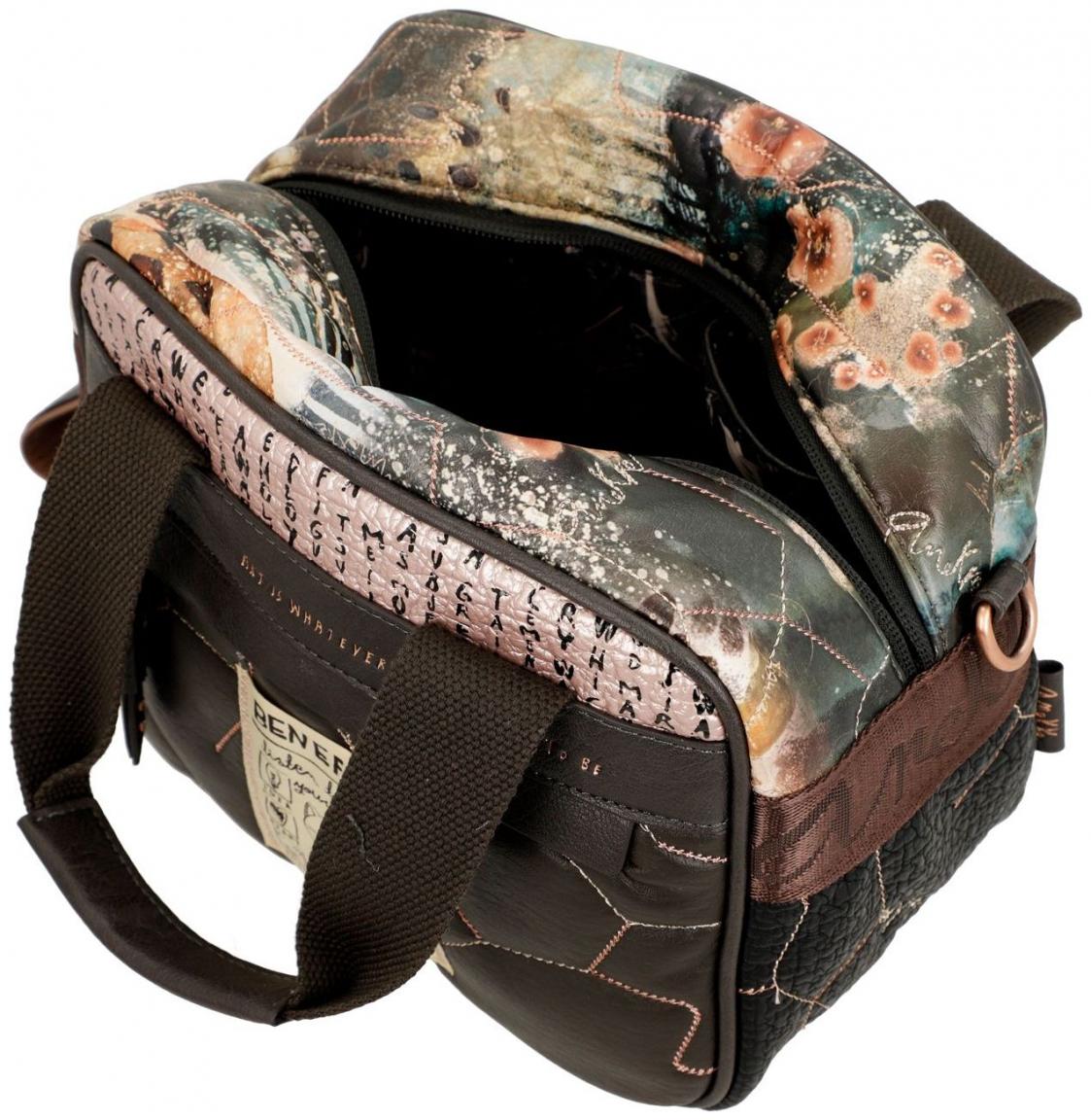 Kurzgrifftasche Anekke Shoen Padded abstrakter Print