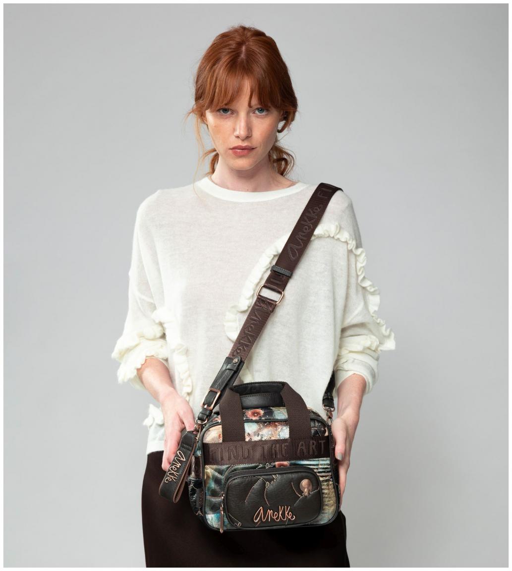 Kurzgrifftasche Anekke Shoen Padded abstrakter Print