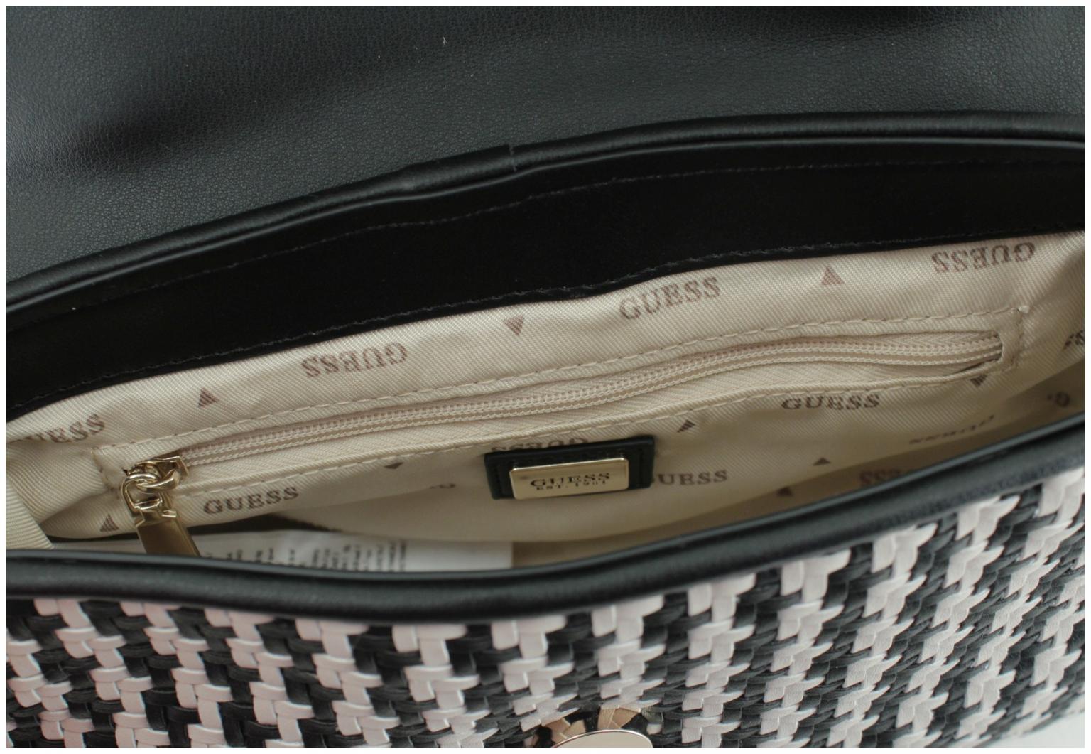 Kurzgrifftasche Mirema Top Handle Flap Bag weiß Beige Guess