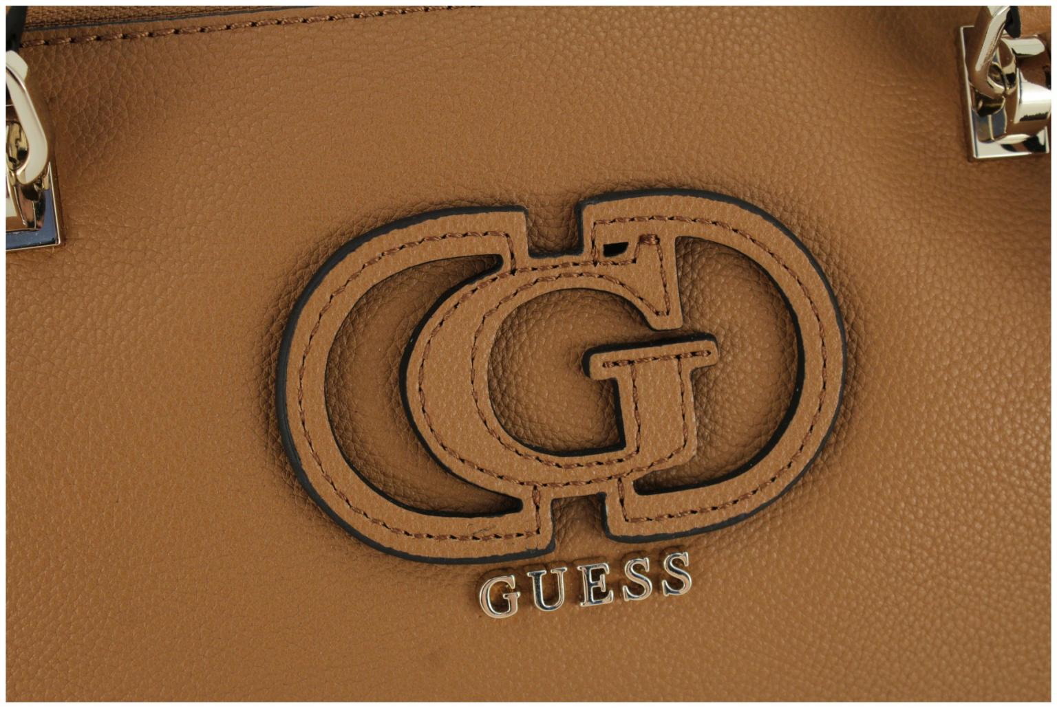 Kurzgrifftasche Status Satchel Guess Calebra Cognac