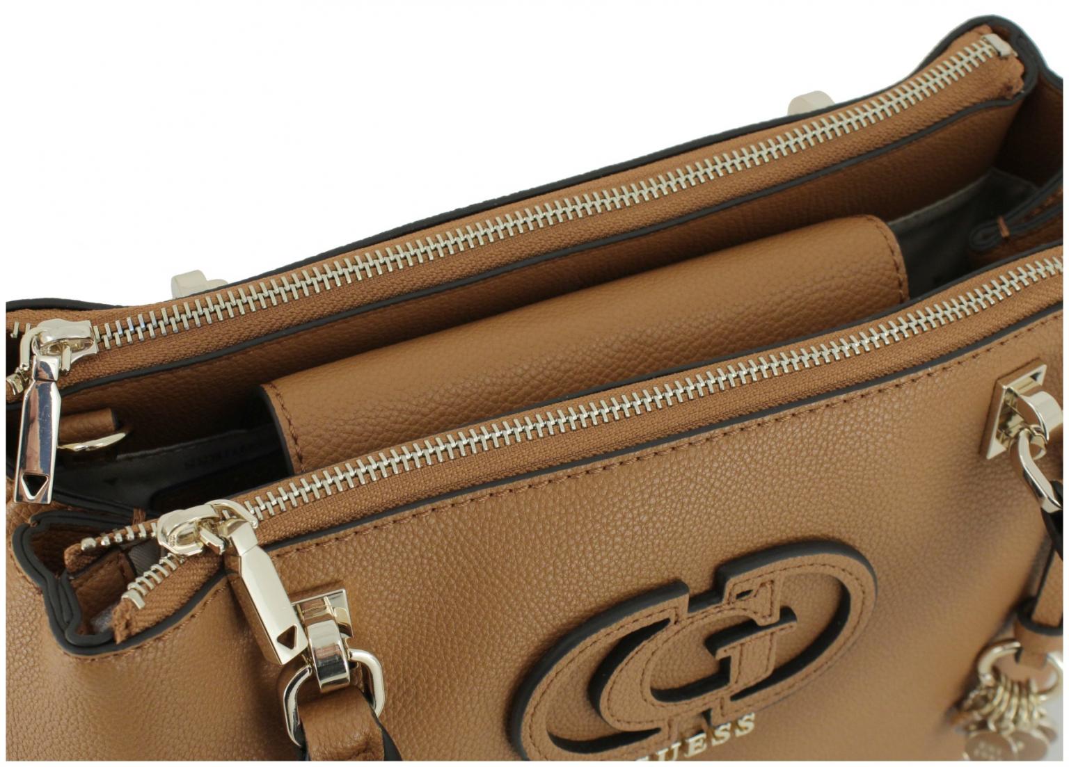 Kurzgrifftasche Status Satchel Guess Calebra Cognac
