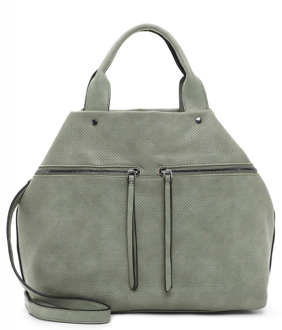 Kurzgrifftasche Suri Frey Chessy Sage Stanzmuster salbeigrün