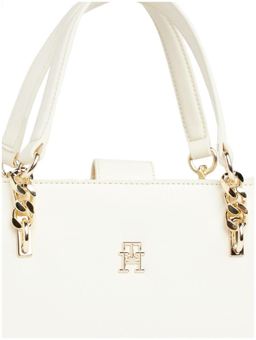 Kurzgrifftasche Tommy Hilfiger große Workbag Refined beige Kette