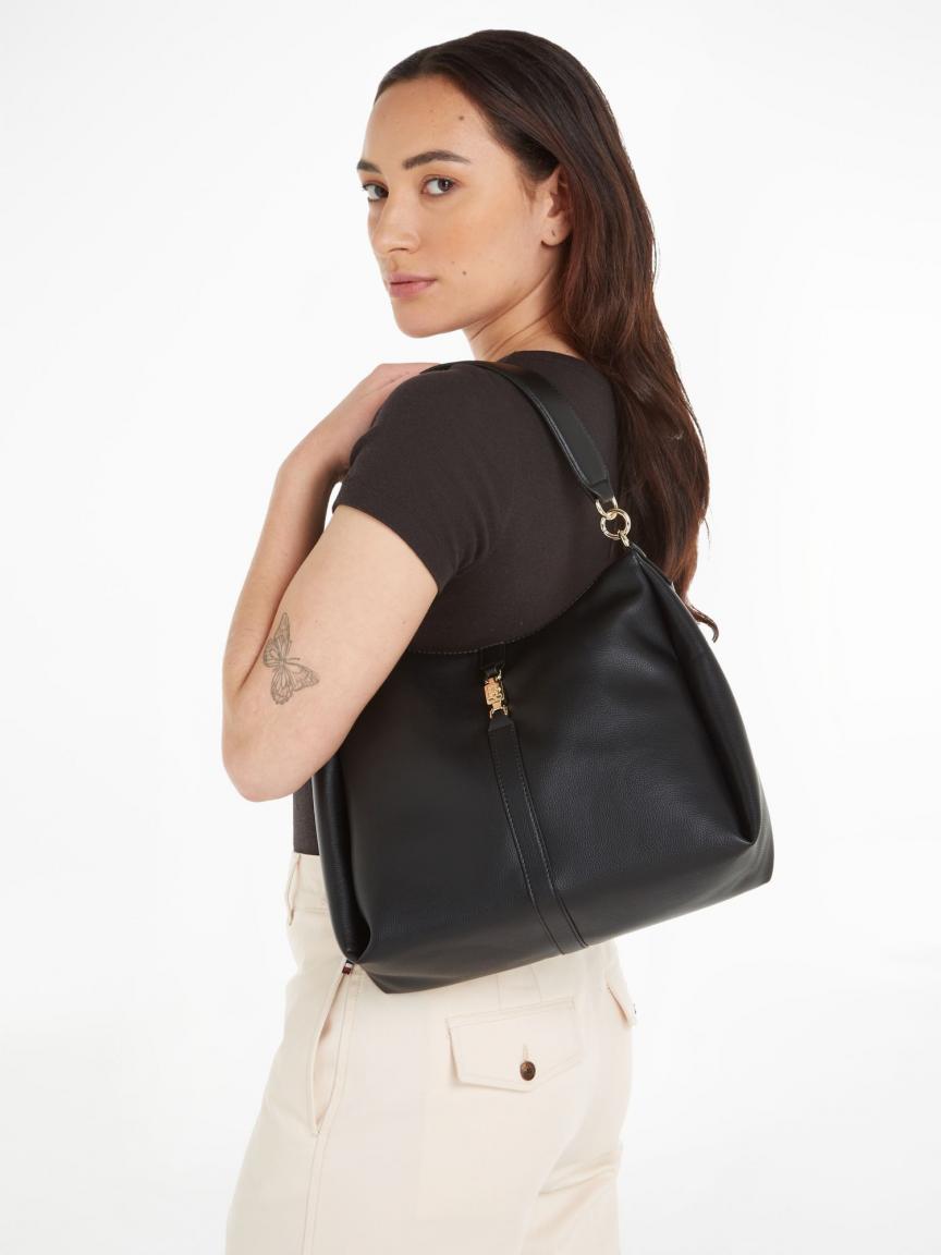 Kurzgrifftasche Tommy Hilfiger schwarz TH Feminine Hobo
