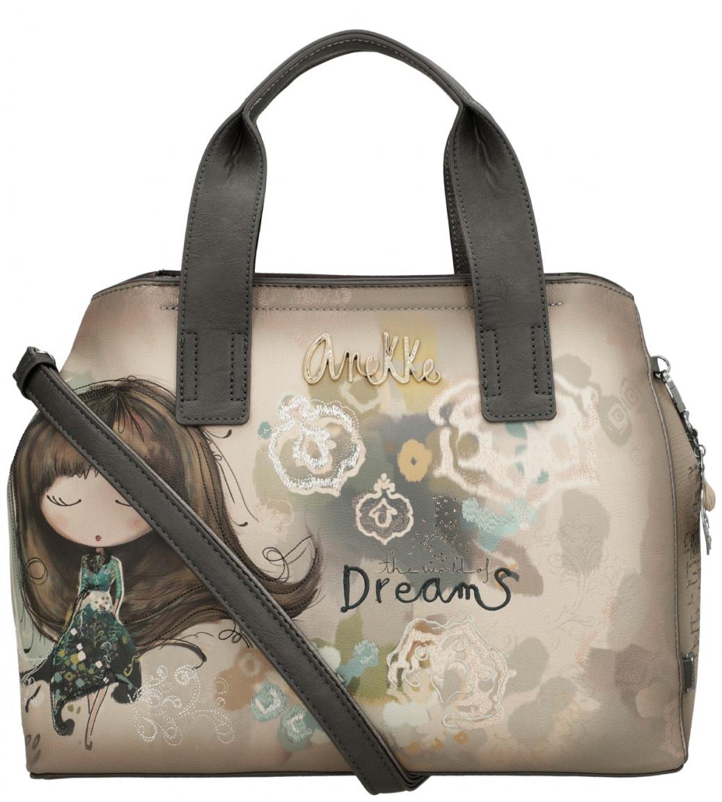 Kurzgrifftasche mit Schultergurt Anekke REAL Beige