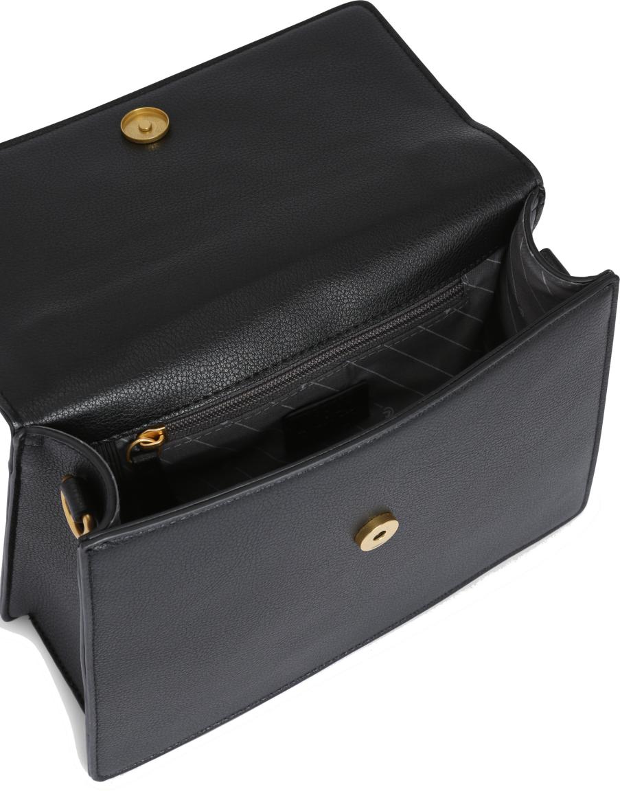 Kurzgrifftasche schwarz L.Credi Karli Überschlag