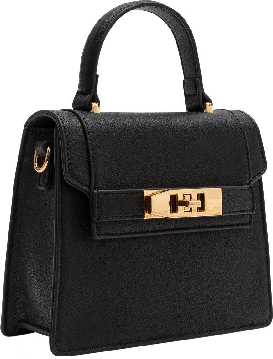 L.Credi Abendtasche Konstanze Überschlag schwarz